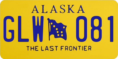 AK license plate GLW081