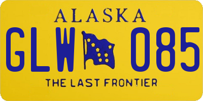 AK license plate GLW085