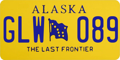 AK license plate GLW089