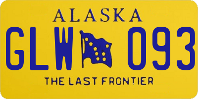 AK license plate GLW093