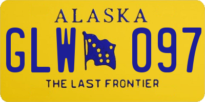 AK license plate GLW097