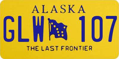AK license plate GLW107
