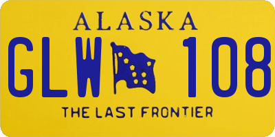 AK license plate GLW108