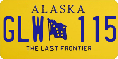 AK license plate GLW115