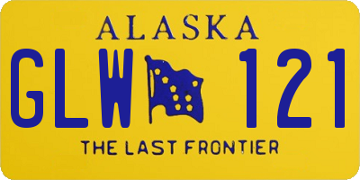AK license plate GLW121