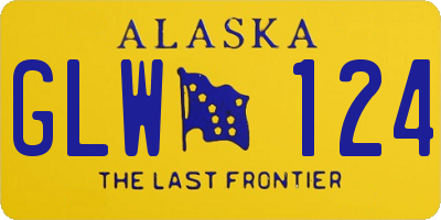AK license plate GLW124