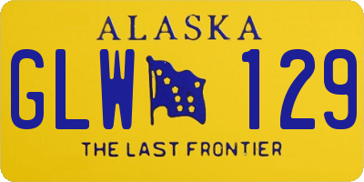 AK license plate GLW129