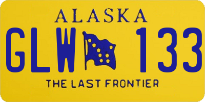 AK license plate GLW133