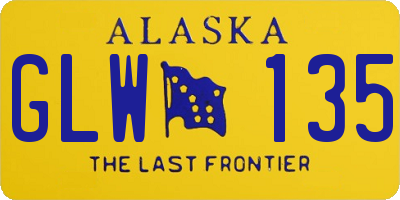 AK license plate GLW135