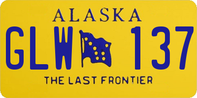 AK license plate GLW137