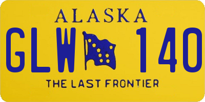 AK license plate GLW140