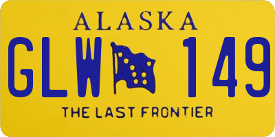 AK license plate GLW149