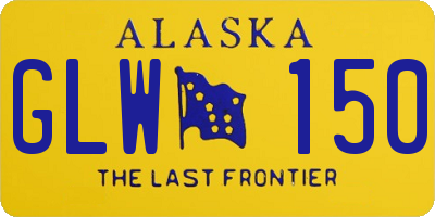 AK license plate GLW150