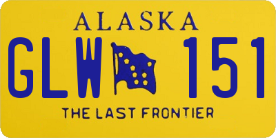 AK license plate GLW151