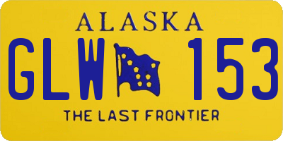 AK license plate GLW153