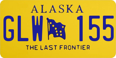 AK license plate GLW155