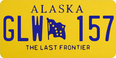 AK license plate GLW157