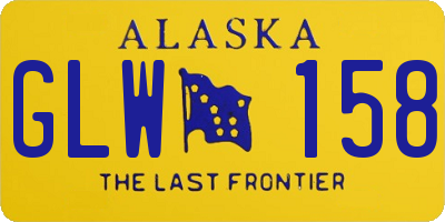 AK license plate GLW158