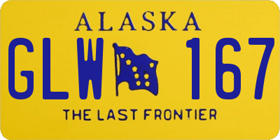 AK license plate GLW167