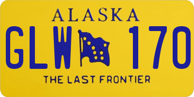 AK license plate GLW170