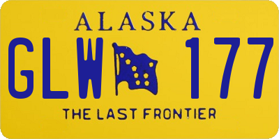 AK license plate GLW177