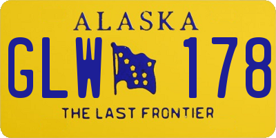 AK license plate GLW178