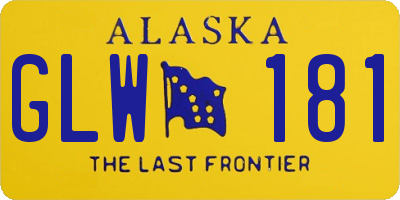 AK license plate GLW181