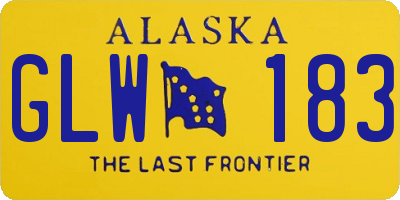 AK license plate GLW183