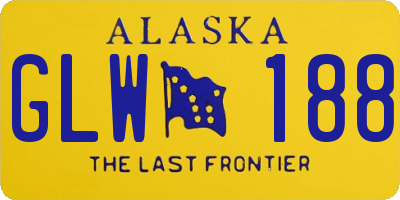 AK license plate GLW188