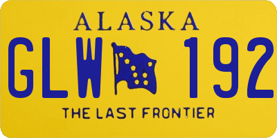 AK license plate GLW192