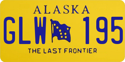 AK license plate GLW195
