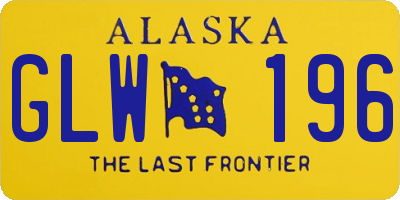AK license plate GLW196