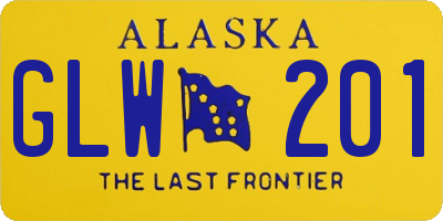 AK license plate GLW201