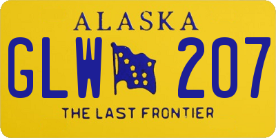 AK license plate GLW207