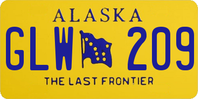 AK license plate GLW209