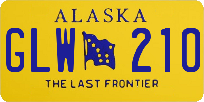 AK license plate GLW210