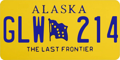 AK license plate GLW214