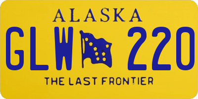 AK license plate GLW220