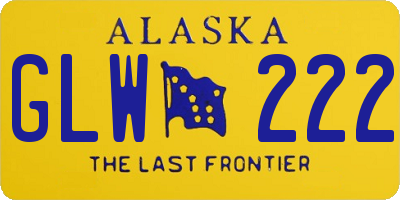 AK license plate GLW222