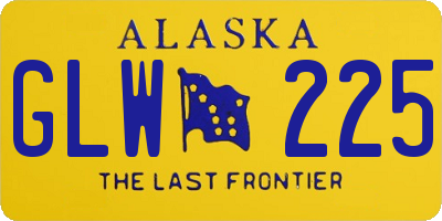 AK license plate GLW225