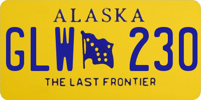 AK license plate GLW230