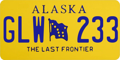 AK license plate GLW233