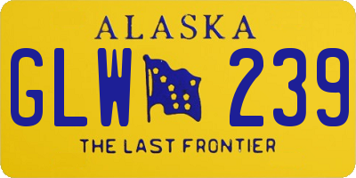 AK license plate GLW239