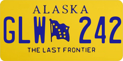 AK license plate GLW242