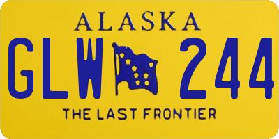 AK license plate GLW244