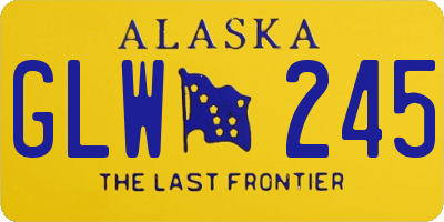 AK license plate GLW245