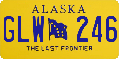 AK license plate GLW246