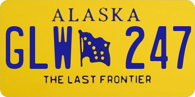 AK license plate GLW247