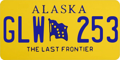 AK license plate GLW253