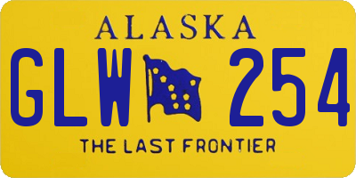 AK license plate GLW254